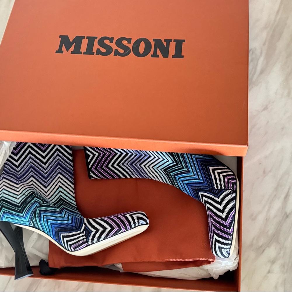 Missoni Multicolor Zigzag Ankle Boots
